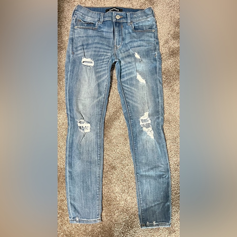 Express distressed ankle legging